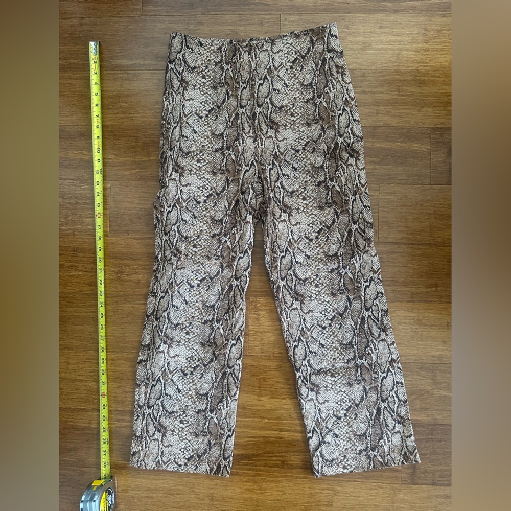 Reformation Brown Snakeskin Pants